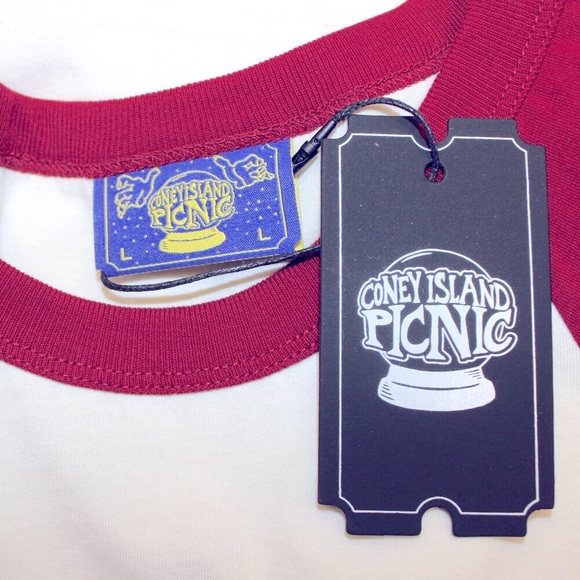 nwt CONEY ISLAND PICNIC Club Coney Cropped Cotton Baby Tee - Picture 3 of 6